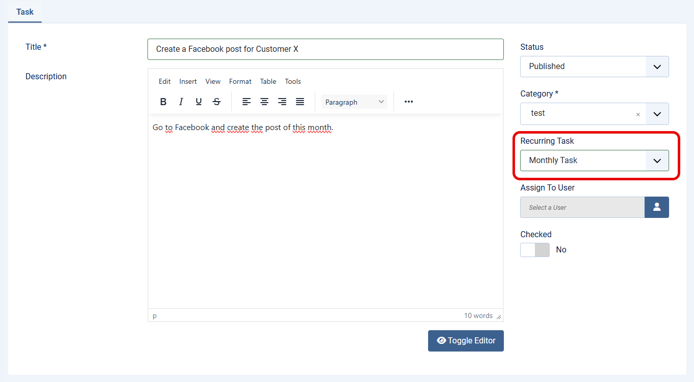 Recurring tasks Scheduled tasks 04